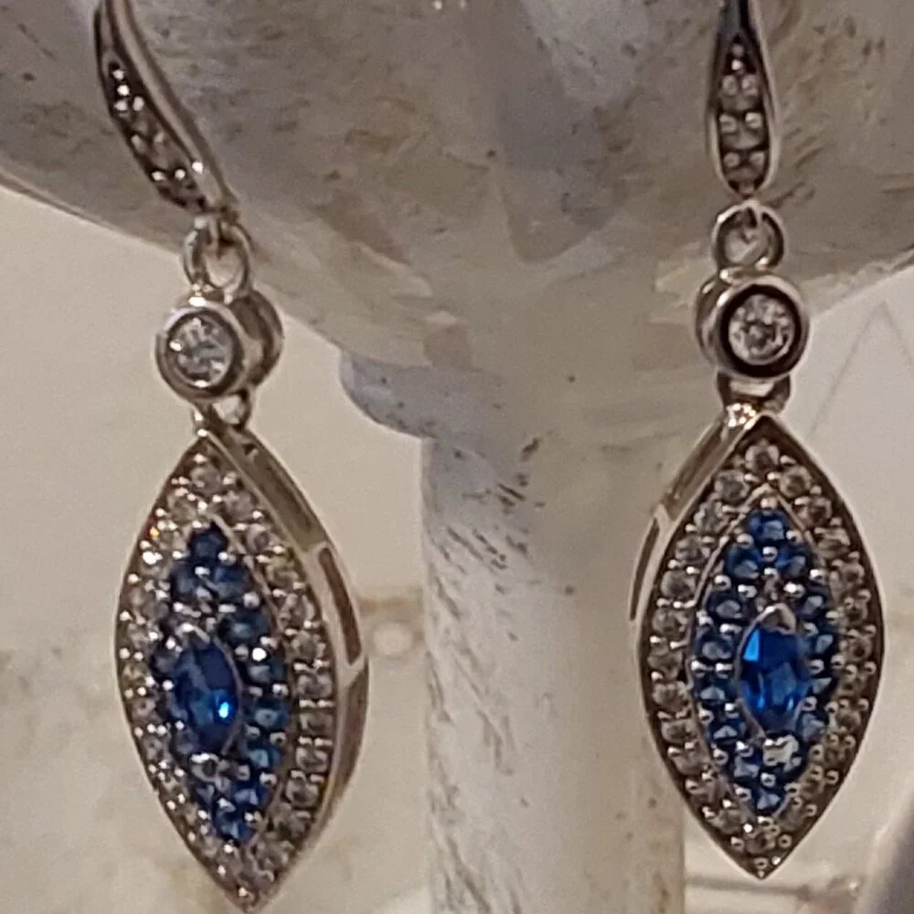 ROSS SIMONS JEWELRY 2015 EVIL EYE EARRINGS NEW CONDITION - Picture 2 of 10